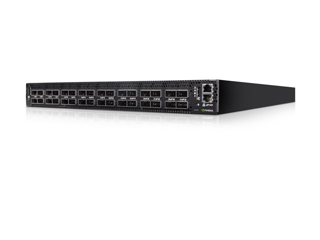 HPE 400GbE 32QSFPDD Power to Connector Airflow Switch SN4700M with NVIDIA Cumulus