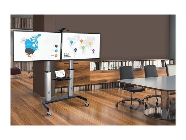 Dual TV Cart / Mount, Rolling TV Cart
