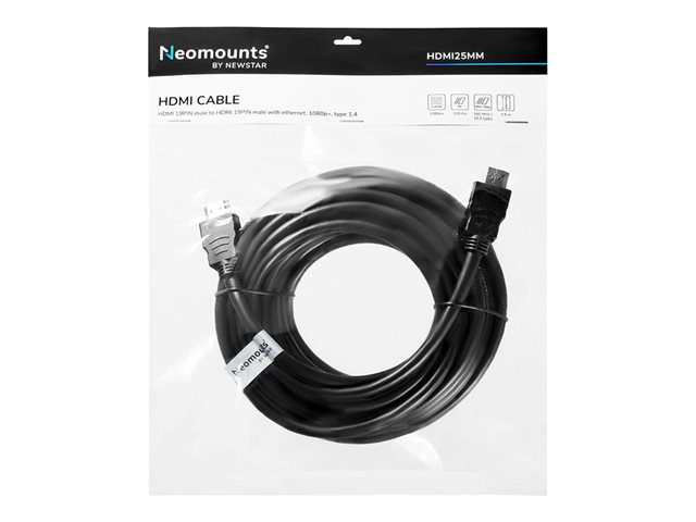 Neomounts - HDMI cable - HDMI male to HDMI male - 7.5 m - black