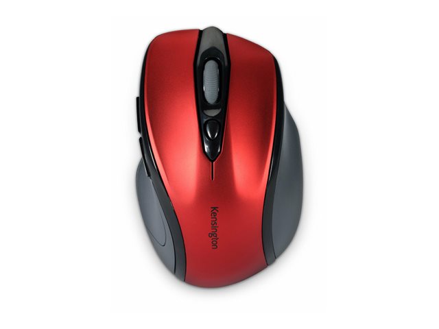 Kensington Pro Fit Mid-Size - Mouse - right-handed - optical - wireless - 2.4 GHz - USB wireless receiver - Ruby Red