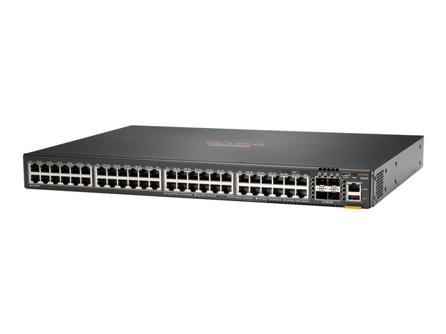 HPE Aruba 6200F 48G 4SFP+ Switch - Switch - L3 - Managed - 48 x 10/100/1000 + 4 x 1 Gigabit / 10 Gigabit SFP+ - rack-mountable