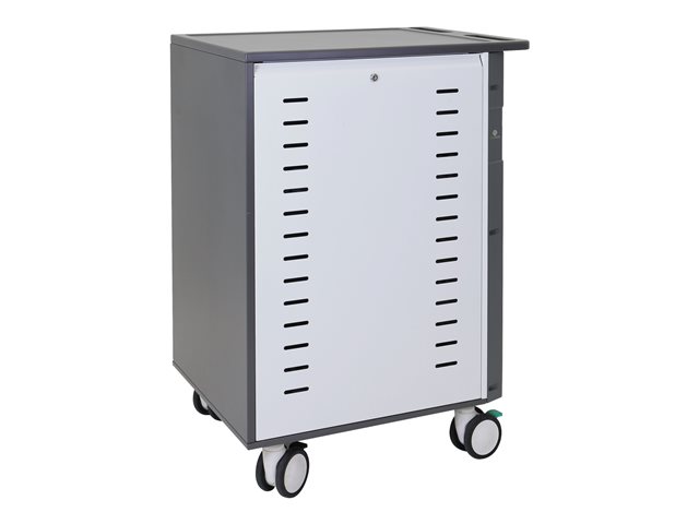 Ergotron Zip40 - Cart charge and management - for 40 tablets / notebooks - lockable - steel - grey, white - screen size: up to 15.6\"