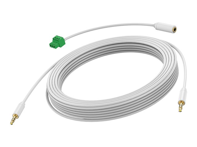 VISION Professional installation-grade stereo mini jack cable - LIFETIME WARRANTY - gold plated connectors - double-insulated with aluminium foil - tinned copper spiral shielding - mini jack (M) to mini jack (M) - outer diameter 3.0 mm - 26 AWG - 10 m - white