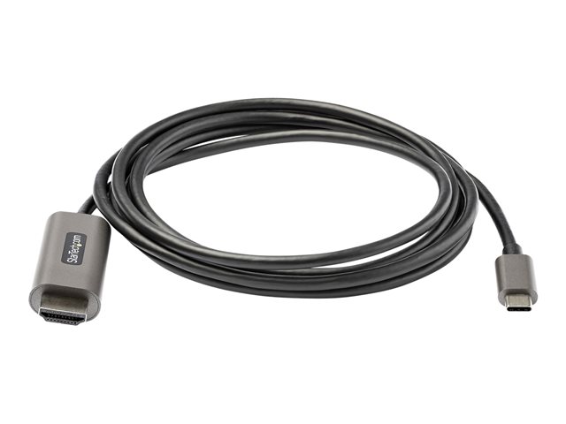 StarTech.com 6ft (2m) USB C to HDMI Cable 4K 60Hz with HDR10, Ultra HD USB Type-C to 4K HDMI 2.0b Video Adapter Cable, USB-C to HDMI HDR Monitor/Display Converter, DP 1.4 Alt Mode HBR3 - Thunderbolt 3 Compatible (CDP2HDMM2MH) - Adapter cable - 24 pin USB-C male to HDMI male - 2 m - black - 4K support, active
