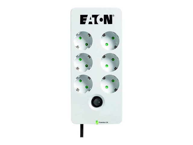 Eaton Protection Box 6 DIN - Surge protector - AC 220-250 V - 2500 Watt - output connectors: 6 - white