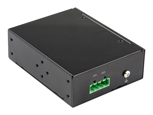 StarTech.com Industrial Gigabit PoE Injector, High Speed/High Power 90W, 802.3bt PoE++ 48V-56VDC DIN Rail UPoE/Ultra Power Over Ethernet Injector Adapter, -40C to +75C, Rugged, Gigabit PoE - 90W PoE++ Injector (POEINJ1G90W) - PoE injector - 90 Watt - output connectors: 2 - black