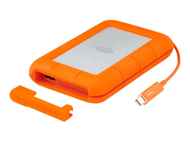 LaCie Rugged Thunderbolt - Hard drive - 2 TB - external (portable) - USB 3.0 / Thunderbolt - 5400 rpm - buffer: 64 MB - IP54
