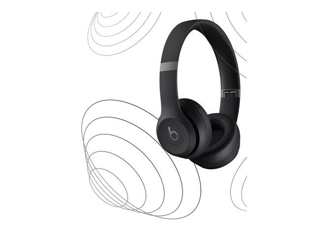 Beats Solo 4 - Headphones with mic - on-ear - Bluetooth - wireless - 3.5 mm jack, USB-C - noise isolating - matte black