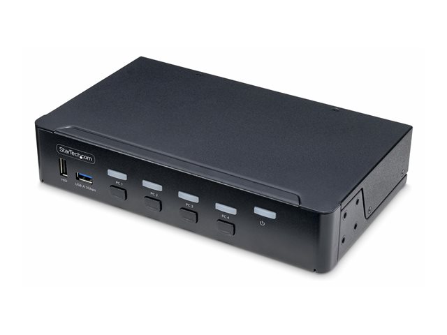 StarTech.com 4-Port DisplayPort KVM Switch, 4K 60Hz, TAA Compliant - KVM / audio / USB switch - 4 x KVM / audio / USB - 1 local user - desktop - TAA Compliant