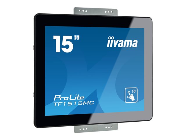 iiyama ProLite TF1515MC-B2 - LED monitor - 15\" - open frame - touchscreen - 1024 x 768 - TN - 350 cd/m² - 800:1 - 8 ms - HDMI, VGA, DisplayPort - black