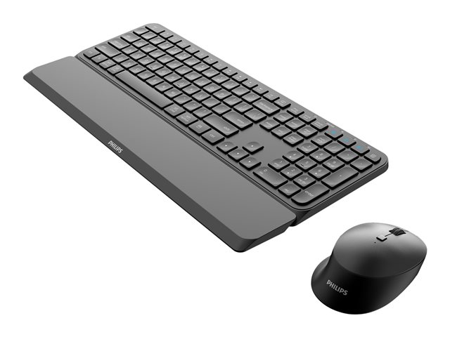 Philips 6000 series US International Wireless keyboard-mouse combo 2.4GHz Wireless Bluetooth 3.0/5.0 Detachable palm rest Up to 3200 DPI