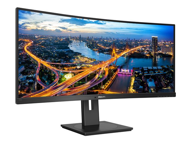 Philips 345B1C - LED monitor - curved - 34\" (34\" viewable) - 3440 x 1440 WQHD @ 100 Hz - VA - 300 cd/m² - 3000:1 - 5 ms - 2xHDMI, DisplayPort - speakers - black texture