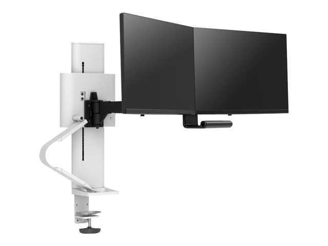 Ergotron TRACE - Mounting kit (handle, base, lift column, extension arms, bow, 2 sliding pivots, 2-piece desk clamp) - Constant Force Technology - for 2 LCD displays - white - screen size: up to 27\"