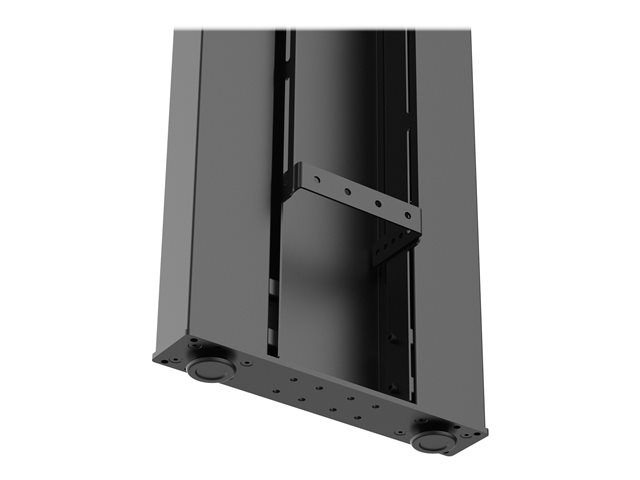 Display floor stand wall fixed - heavy duty - fits displays up to 100\" with VESA sizes up to 800 x 600 - fixes to wall, transfers load to floor - swl 95 kg - height adjustable at time of installation only - height to centre of screen 1117 to 1917 mm - supports portrait or landscape style - black