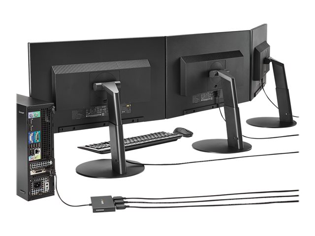 StarTech.com 3 Port Mini DisplayPort MST Hub - 4K 30Hz - Mini DP to HDMI Video Splitter for Multiple Monitors - mDP to HDMI (MSTMDP123HD) - Video/audio splitter - 3 x HDMI - desktop - AC 100/240 V