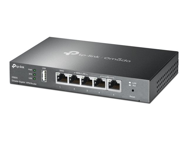 TP-Link Omada ER605 V2.8 - Router 4-port switch - 1GbE - WAN ports: 3 - wall-mountable