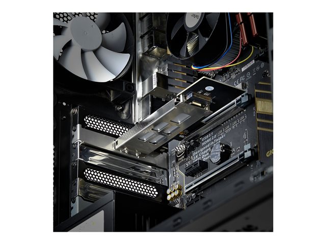 StarTech.com M.2 NVMe SSD to PCIe x4 Mobile Rack/Backplane with Removable Tray for PCI Express Expansion Slot, Tool-less Installation, PCIe 4.0/3.0 Hot-Swap Drive Bay, Key Lock - 2 Keys Included - Interface adapter - M.2 - M.2 NVMe Card / PCIe 4.0 (N