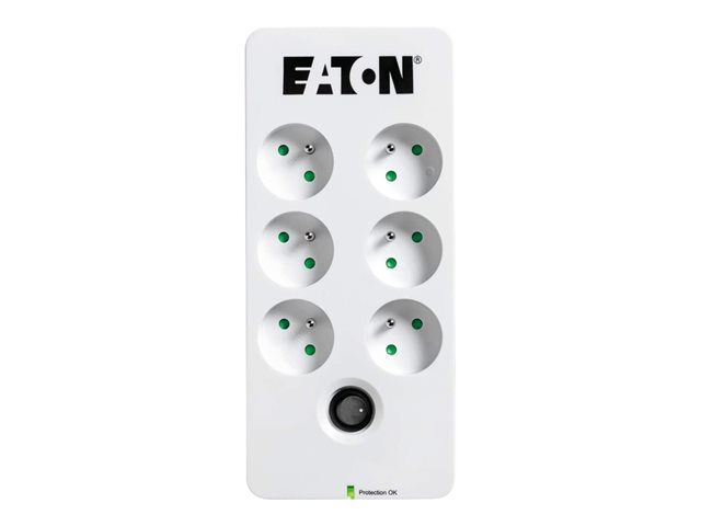 Eaton Protection Box - Surge protector - AC 220-250 V - 2500 Watt - output connectors: 6 - white