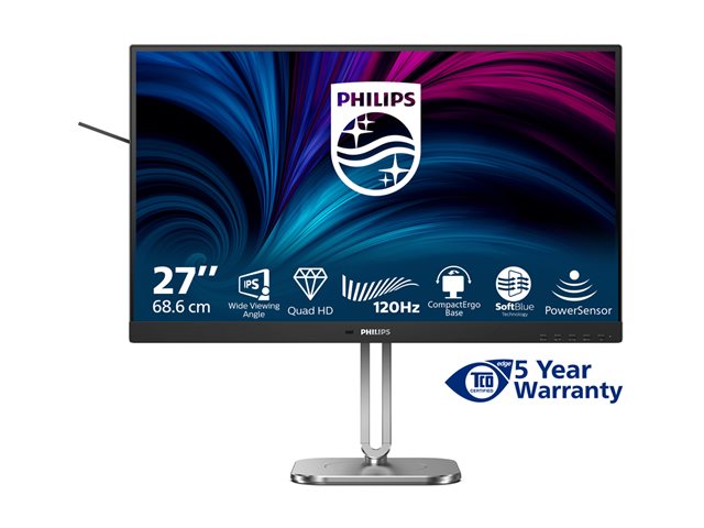 27' 16:9 IPS 120Hz 2560x1440 HAS 150mm   HDMI x 2x 1.4 DP x 1x 1.2