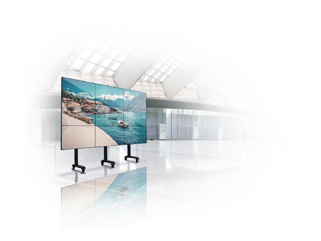 B-TECH System X BT8371 - Cart - for 3x3 video wall - stand - black - screen size: 46\"-55\" - mounting interface: up to 600 x 400 mm