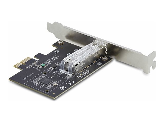 StarTech.com 1-Port GbE SFP Network Card, PCIe 2.1 x1, Intel I210-IS, 1GbE Controller, 1000BASE Copper/Fiber Optic, Single-Port Gigabit Ethernet NIC, Desktop/Server Backplanes - Windows and Linux Compatible (P011GI-NETWORK-CARD) - Network adapter - PCIe 2.0 - Gigabit SFP x 1 - black