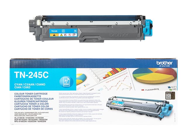 Brother TN245C - High Yield - cyan - original - toner cartridge - for Brother DCP-9015, DCP-9020, HL-3140, HL-3150, HL-3170, MFC-9140, MFC-9330, MFC-9340