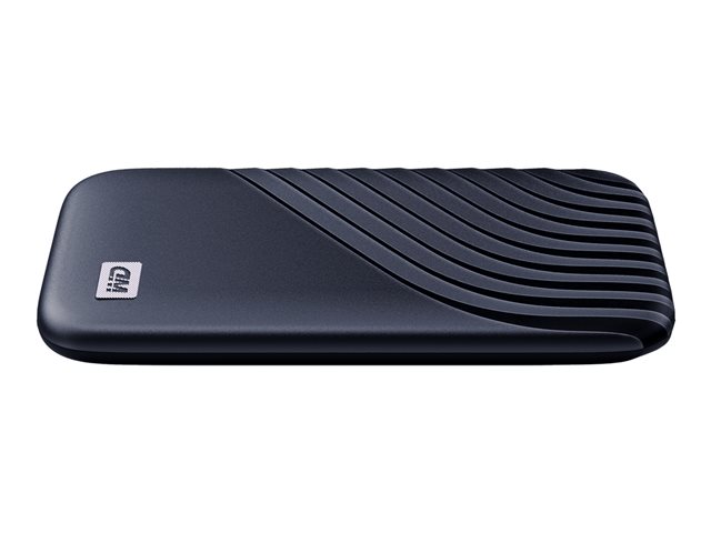 WD My Passport SSD WDBAGF0010BBL - SSD - encrypted - 1 TB - external (portable) - USB 3.2 Gen 2 (USB-C connector) - 256-bit AES - midnight blue
