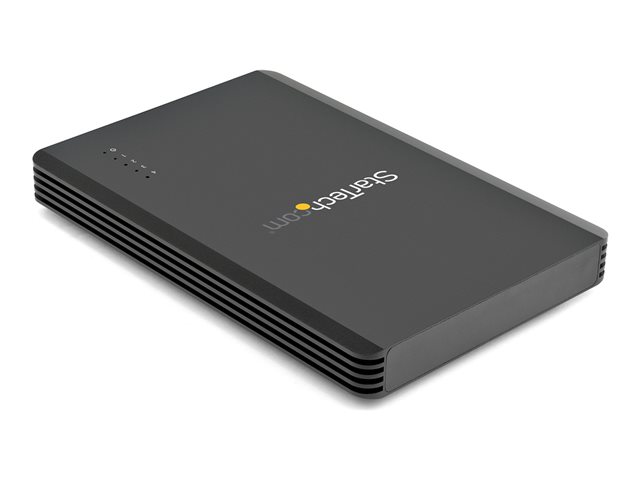 StarTech.com 4 Bay Thunderbolt 3 NVMe Enclosure, For M.2 NVMe Solid State Drives, 1x DisplayPort Video & 2x TB3 Downstream Ports, Up to 40Gbps, 72W Power Supply - 4 Bay M.2 SSD External Hard Drive Enclosure (M2E4BTB3) - Storage enclosure - M.2 - M.2 NVMe Card / PCIe (NVMe) - Thunderbolt 3 - black