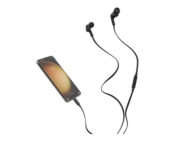 Belkin ROCKSTAR - Earphones with mic - in-ear - wired - USB-C - noise isolating - black