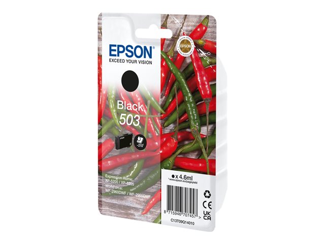 Epson 503 - 4.6 ml - black - original - blister - ink cartridge - for EPL 5200, RIP Station 5200, WorkForce WF-2960