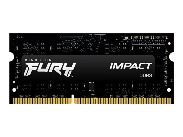 Kingston FURY Impact - DDR3L - kit - 8 GB: 2 x 4 GB - SO-DIMM 204-pin - 1866 MHz / PC3L-14900 - CL11 - 1.35 / 1.5 V - unbuffered - non-ECC - black