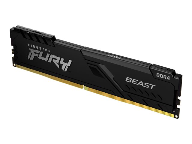 Kingston FURY Beast - DDR4 - module - 16 GB - DIMM 288-pin - 3600 MHz / PC4-28800 - CL18 - 1.35 V - unbuffered - non-ECC - black