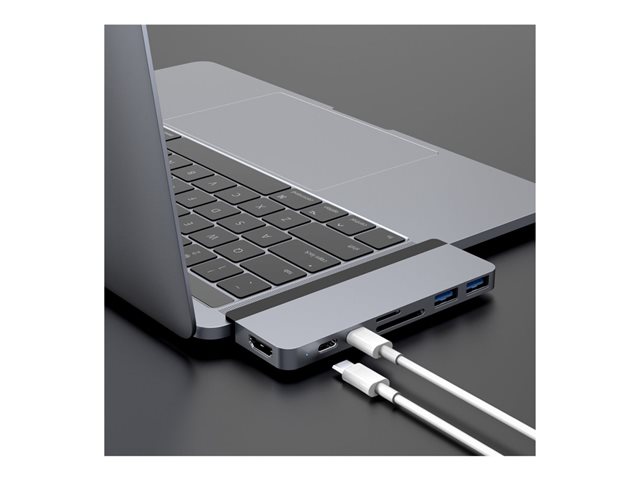 HyperDrive Duo 7-in-2 Hub - Docking station - USB-C x 2 - HDMI