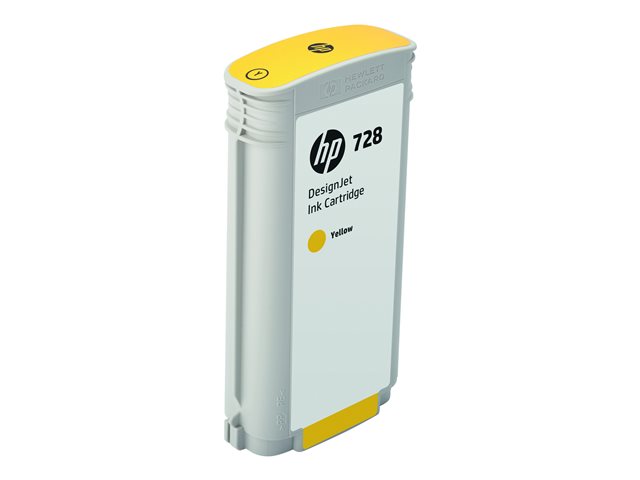 HP 728 - 130 ml - yellow - original - DesignJet - ink cartridge - for DesignJet T730, T830