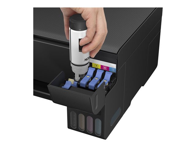 Epson EcoTank ET-2715 - Multifunction printer - colour - ink-jet - refillable - Legal (216 x 356 mm)/A4 (210 x 297 mm) (original) - A4/Legal (media) - up to 10 ppm (printing) - 100 sheets - USB, Wi-Fi - black