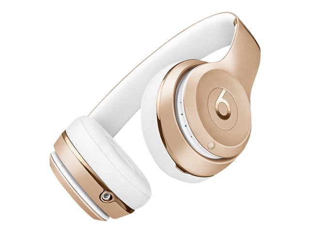 Beats Solo3 - Headphones with mic - on-ear - Bluetooth - wireless - noise isolating - gold
