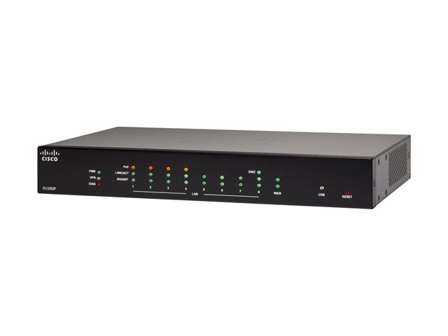 Cisco Small Business RV260P - Router 8-port switch - rack-mountable - remanufactured
