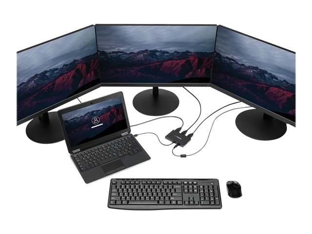 StarTech.com 3 Port Mini DisplayPort MST Hub - 4K 30Hz - Mini DP to HDMI Video Splitter for Multiple Monitors - mDP to HDMI (MSTMDP123HD) - Video/audio splitter - 3 x HDMI - desktop - AC 100/240 V