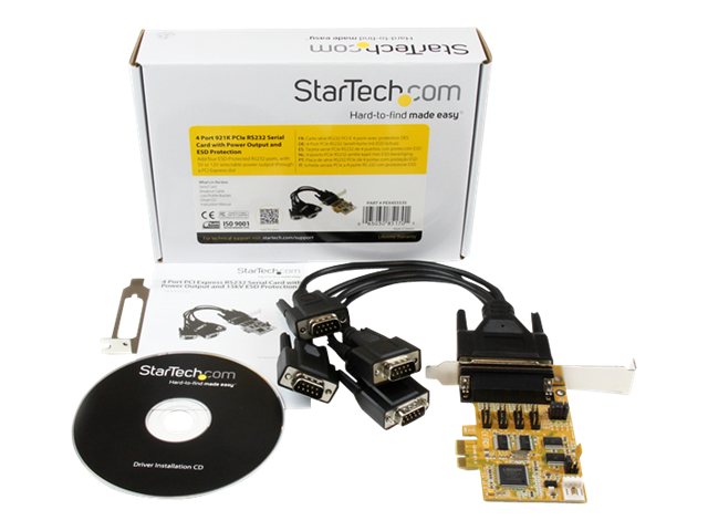 4 Port PCIe RS232 Serial Card w/ ESD