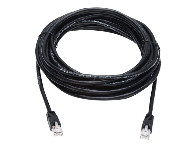 Eaton Tripp Lite Series Cat6a 10G Snagless UTP Ethernet Cable (RJ45 M/M), Black, 25 ft. (7.62 m) - Patch cable (DTE) - RJ-45 (M) to RJ-45 (M) - 7.62 m - UTP - CAT 6a - IEEE 802.3af - snagless, stranded - black