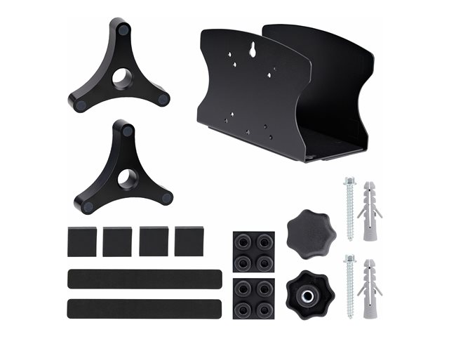 StarTech.com PC Wall Mount Bracket, For Desktop Computers Up To 40lb, Toolless Width Adjustment 1.9-7.8in (50-200mm), Heavy-Duty Steel, CPU Tower/Case Shelf/Holder, Includes Mounting Hardware and Spacers (2NS-CPU-WALL-MOUNT) - Desktop to wall/monitor