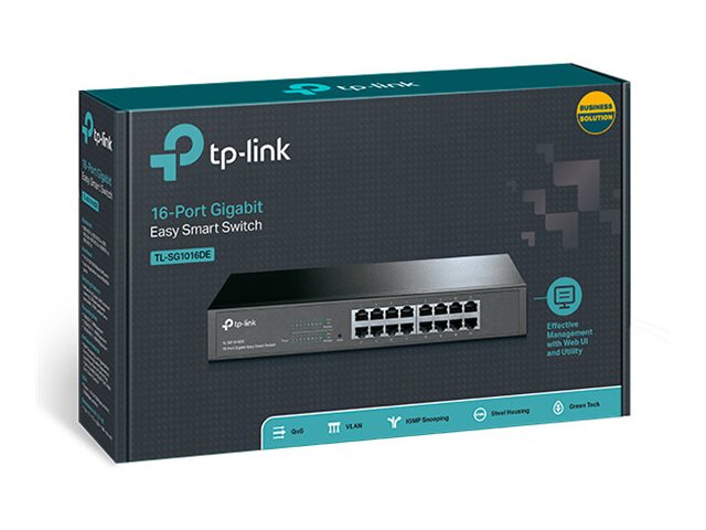 TP-Link JetStream TL-SG1016DE - Switch - Managed - 16 x 10/100/1000 - rack-mountable