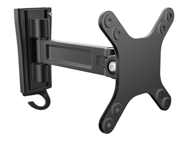 StarTech.com Monitor Wall Mount - Single Swivel - Supports Monitors 13\" to 34\" - VESA Monitor Wall Mount Bracket - Black (ARMWALLS) - Adjustable arm (mounting plate) - for monitor / flat panel - aluminium - black - screen size: 13\"-34\"