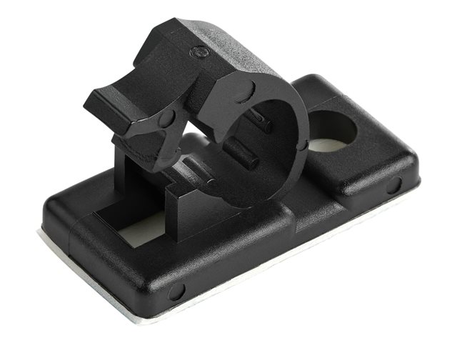 StarTech.com 100 Adhesive Cable Management Clips Black, Network/Ethernet/Office Desk/Computer Cord Organizer, Sticky Cable/Wire Holders, Nylon Self Adhesive Clamp UL/94V-2 Fire Rated - Nylon 66 Plastic - TAA (CBMCC1) - Cable clips - black - TAA Compl