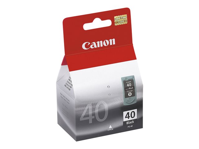 Canon PG-40BK - 16 ml - High Yield - pigmented black - original - ink cartridge - for FAX JX210, PIXMA iP1800, iP1900, iP2600, MP140, MP190, MP210, MP220, MP470, MX300, MX310