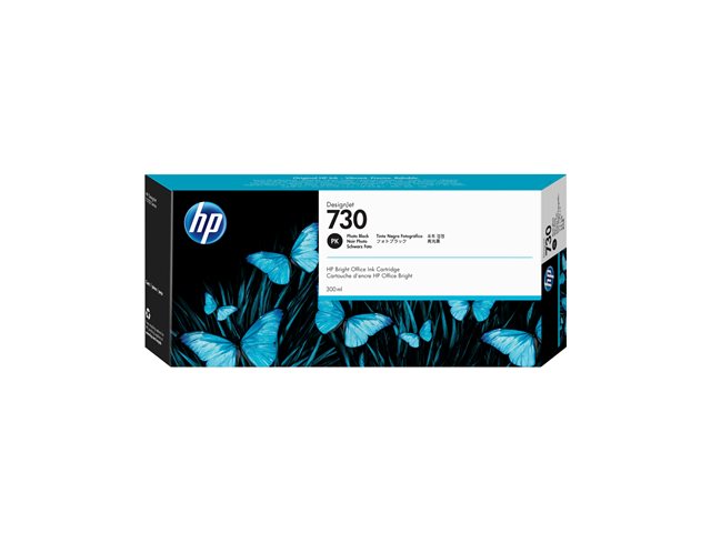 HP 730 - 300 ml - high capacity - photo black - original - DesignJet - ink cartridge - for DesignJet SD Pro MFP, T1600, T1600dr, T1700, T1700dr, T1708, T1708dr, T2600, T2600dr