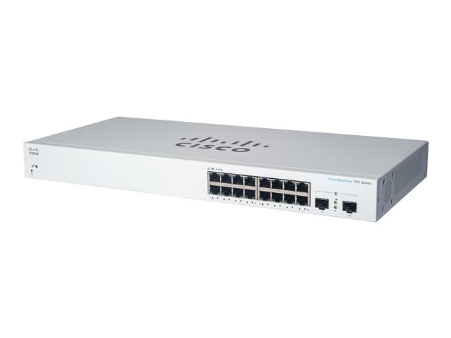 CBS220 Smart 16-port GE PoE 2x1G SFP
