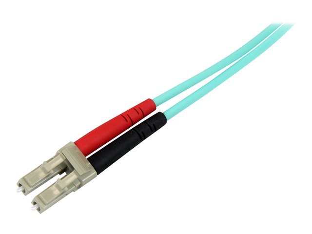 StarTech.com Aqua OM4 Duplex Multimode Fiber - 2m / 6 ft - 100 Gb - 50/125 - OM4 Fiber - LC to LC Fiber Patch Cable (450FBLCLC2) - Network cable - LC multi-mode (M) to LC multi-mode (M) - 2 m - fibre optic - duplex - 50 / 125 micron - OM4 - aqua