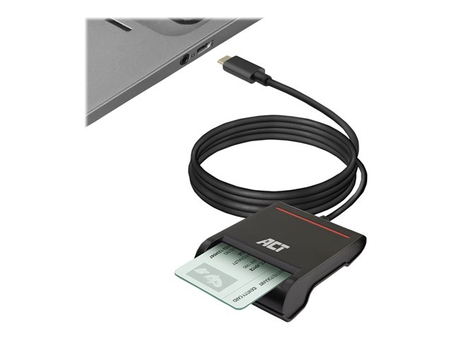 SMART-kaartlezer - USB-C - zwart