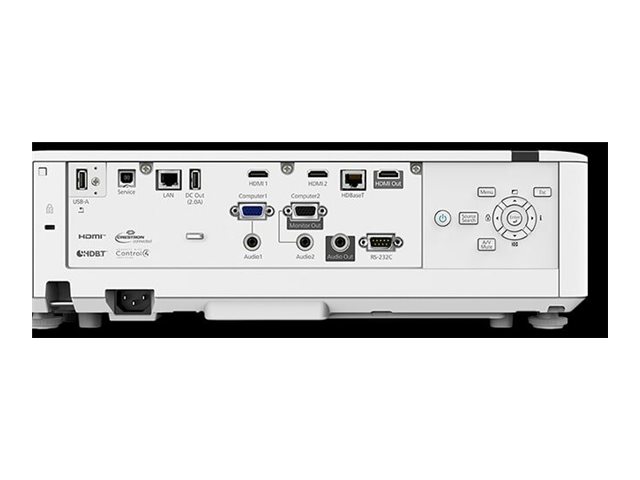 Epson EB-L530U - 3LCD projector - 5200 lumens (white) - 5200 lumens (colour) - WUXGA (1920 x 1200) - 16:10 - 1080p - 802.11a/b/g/n/ac wireless / LAN/ Miracast - white